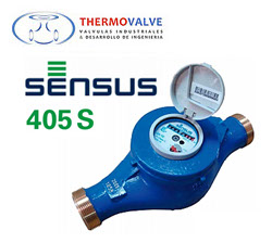 medidor de flujo o caudal velocimetro chorro multiple  totalizador sensus 405 s  agua fria certificado DICTUS  ISO  CASCO 5 THERMOVALVE